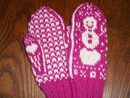 Snowman Mittens