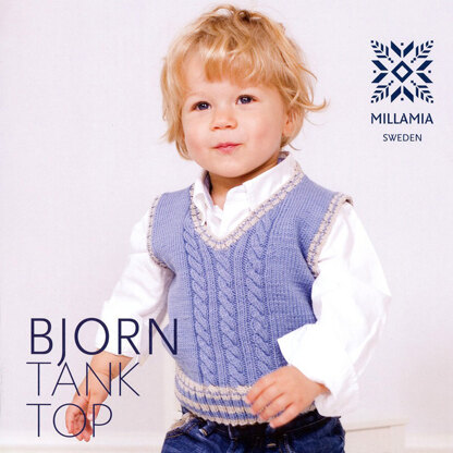 "Boys' Bjorn Tank Top" - Top Knitting Pattern For Boys in MillaMia Naturally Soft Merino