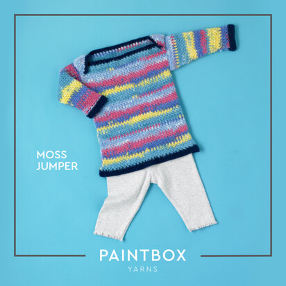 Moss Jumper - Free Crochet Pattern For Babies in Paintbox Yarns Baby DK Prints by Paintbox Yarns