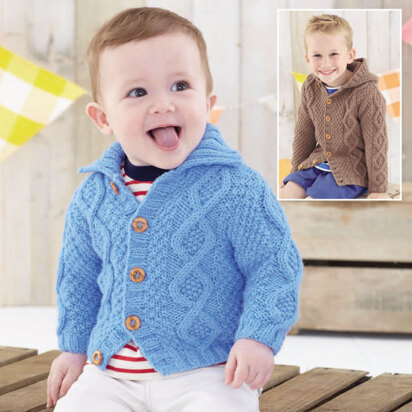 Baby Boy's & Boy's Cardigans in Sirdar Supersoft Aran - 4900 - Downloadable PDF