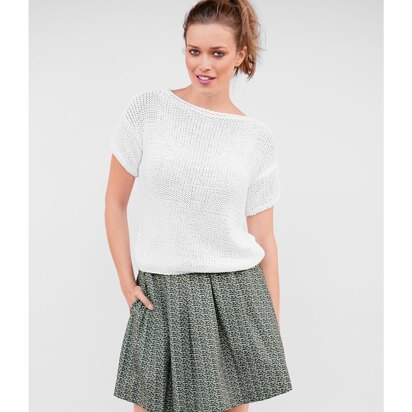 Women Short Sleeve Sweater in Bergere de France Coton Fifty - 67514-29 - Downloadable PDF