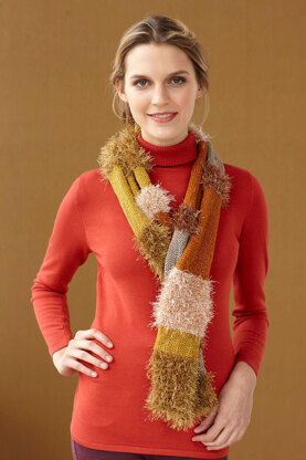 Glamorous Furry Scarf in Lion Brand Vanna's Glamour and Fun Fur - L0696