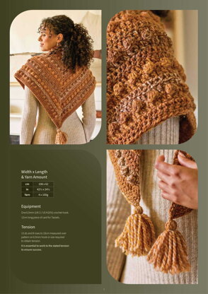 Cielo Crochet Bobble Shawl by Cassie Ward in Retreat Twist Chunky - Downloadable PDF