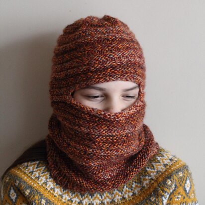 Raven Balaclava for Aran