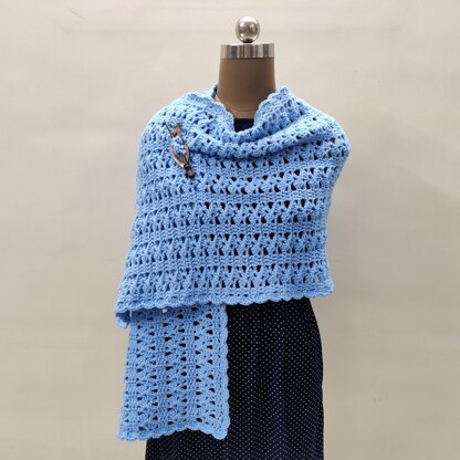 Cornflower Pocket Shawl