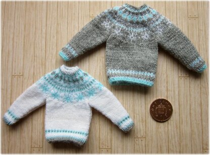 1:12th scale snowflake sweaters