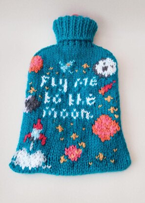 Fly Me to The Moon Hot Water Bottle Cover