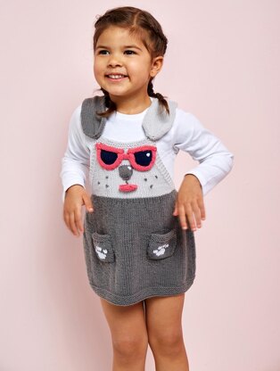 Peppy Puppy Pinafore Dress