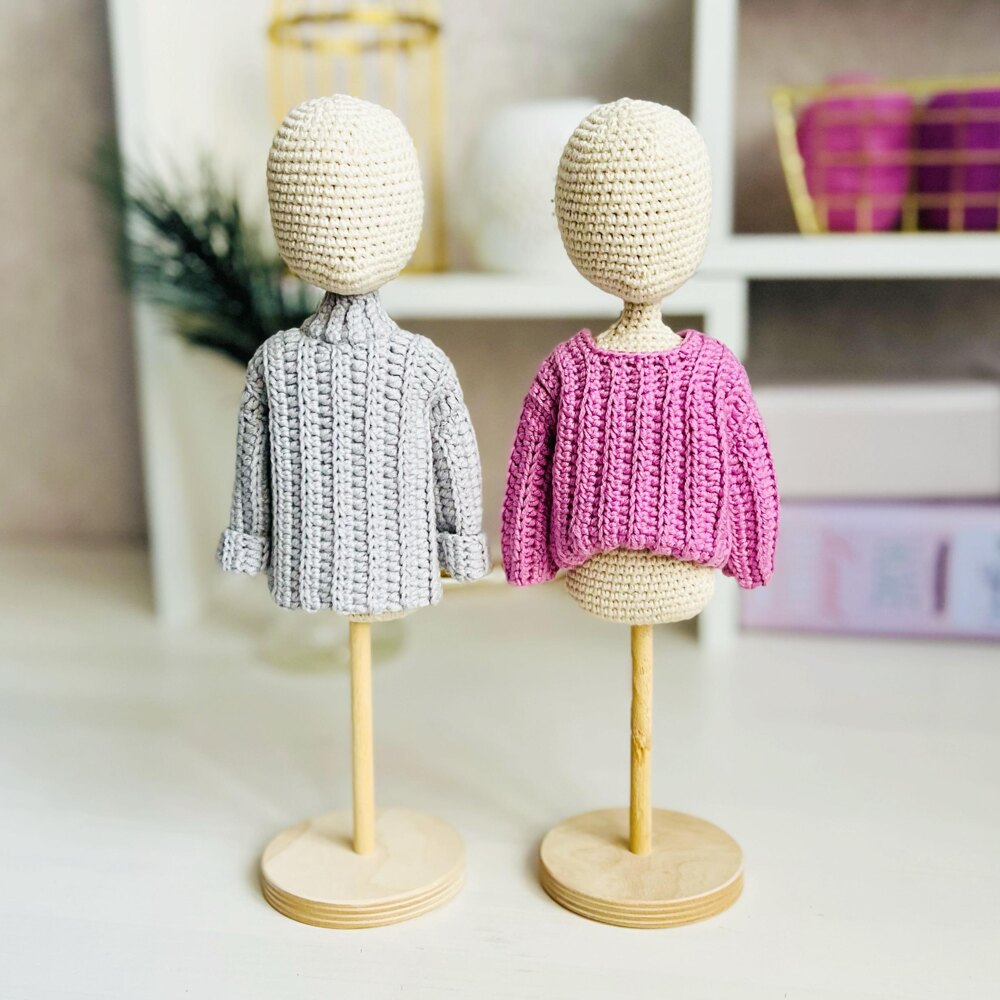 Crochet doll sweater on sale