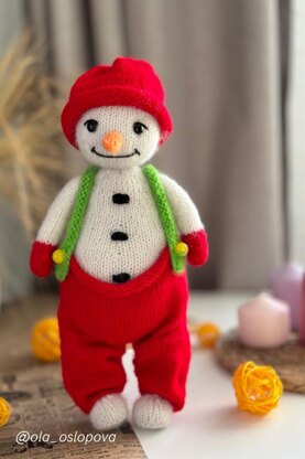 Snowman knitting pattern