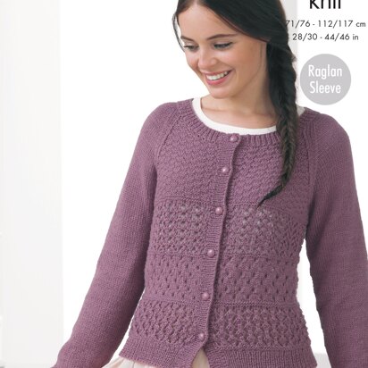Sweater and Cardigan in King Cole Baby Alpaca DK - 4366 - Downloadable PDF