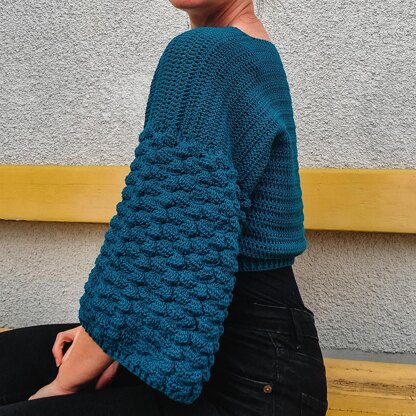 Vivid Bubble Crochet Sweater