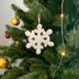 Crochet snowflake ornament pattern Christmas amigurumi hanging tree ornaments