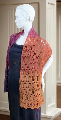 Fire in the Sky Shawl