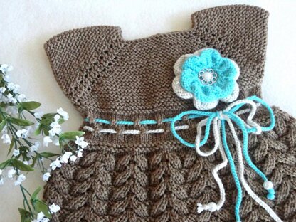 Knitting PATTERN Baby Dress Baptism Knitted Baby Cardigan