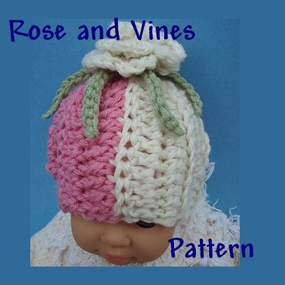 Rose and Vines Hat by Ashton11 Newborn to Age 5
