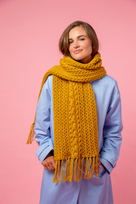 Totally Toasty Scarf - Free Knitting Pattern for Women in Paintbox Yarns Wool Blend Worsted - Downloadable PDF