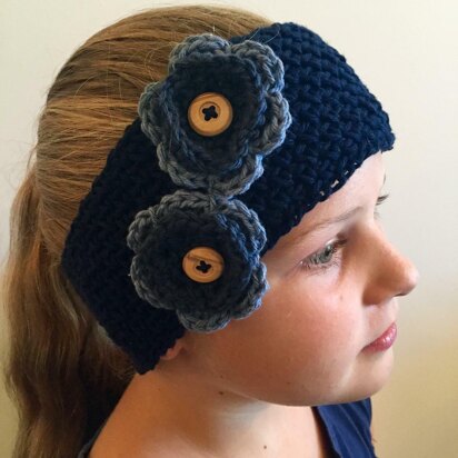 Shannon's Ear Warmer with Button Flower