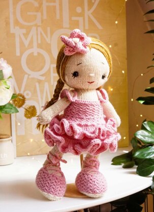 Knitting Pattern Doll Clothes - Outfit "Ballerina"