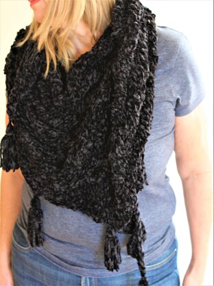 Black Velvet Scarf