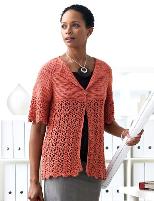 Crochet Cardigan in Patons Silk Bamboo