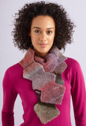 Brilliant Zig Zag Scarf in Lion Brand Amazing - 90308E