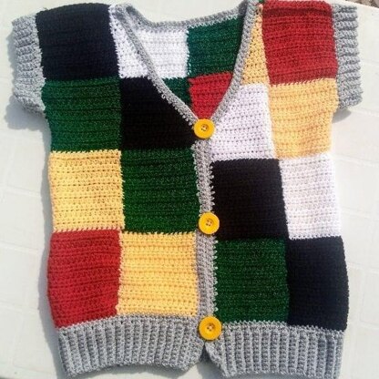 Patchwork Sweater Vest