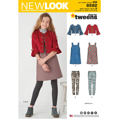 New Look 6592 Girl's Sportswear 6592 - Paper Pattern, Size A (8-10-12-14-16)