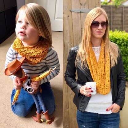 Mother and Daughter Lace Snood, Cowl, Infinity Scarf