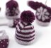 Christmas Glamour Striped Mini Beanie Decoration