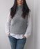 Knit look ribbed vest sweater