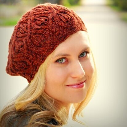 Never Not Knitting Autumn Vines Beret PDF