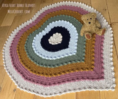 Atria Heart Bobble blanket