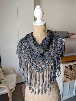 Boho Mesh Fringe Scarf