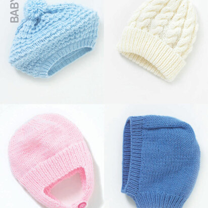 Baby/Childs Boys and Girls Hats in Hayfield Baby Aran - 4500 - Downloadable PDF