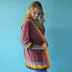 Breezy Striped Cardigan - Free Knitting Pattern in Paintbox Yarns Cotton DK and Metallic DK - Free Downloadable PDF