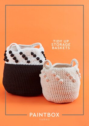 Tidy Up Storage Baskets - Free Crochet Pattern For Home in Paintbox Yarns Recycled T-Shirt