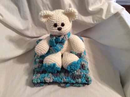 Polar Bear Lovey/security Blanket