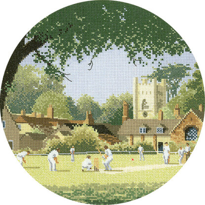 Heritage Sunday Cricket Cross Stitch Kit - 25.5cm x 25.5cm