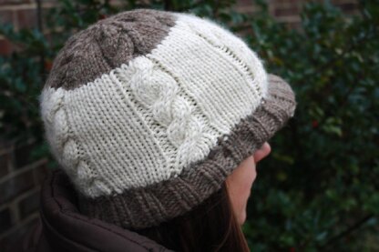 Cabled Hat With Brim