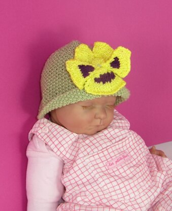 Baby Pansy Flower Summer hat