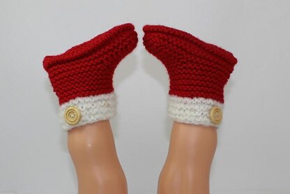 Chunky Baby Christmas Booties