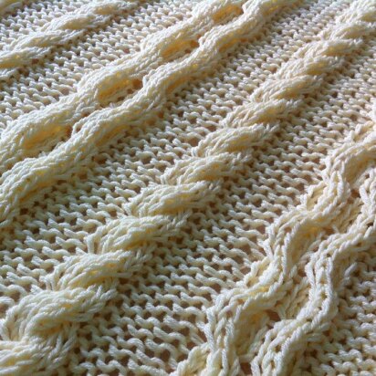 Eyelet Moss Baby Blanket -- a loom knit pattern
