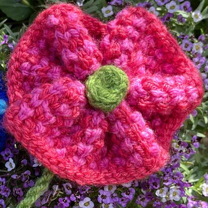 Twisted Tweed Flower Brooch Knitting Pattern - Free Knitting Pattern