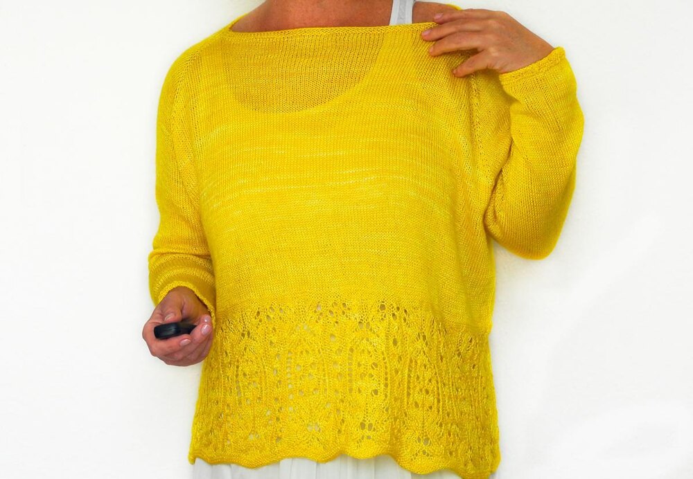 Lightweight 2024 yellow sweater