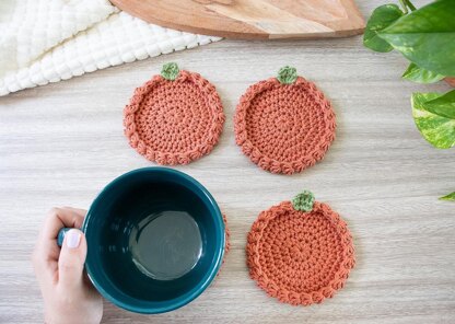 Pumpkin and Apple Coasters