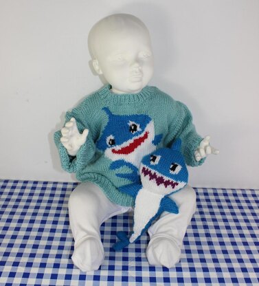 Baby and Toddler Shark Sweater and Toy