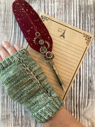 Skeeter Writing Gloves Knitting pattern by Wanded Knit and Crochet