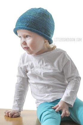 Easy Rolled Brim Baby Hat