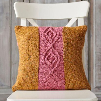 Cable and Intarsia Cushion Cover